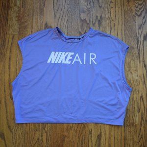 Nike Air Women's Purple Cropped Sleeveless Shirt, size L